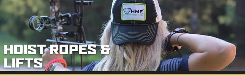 HME Maxx Hoist Rope (25 FT) - Reliable Sturdy Adjustable Easy-to-Install Hunting Gear Lift System with Highly Reflective Band
