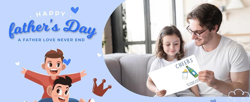 Sweet Fathers Day Cards Gifts for Boyfriend Husband, Happy Father's Day Gift from Wife Girlfriend, Wonderful Father's Day Card to My Favorite Father, Love Card