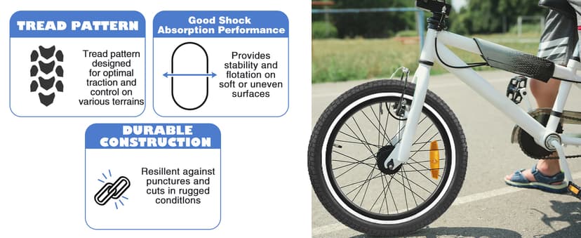 12/16/20x2.125 Bike Tires 1/2 Pack 12/16/20 Inch Kids Folding Replacement Tire/Tube Suitable for Tires 12/20x2.1 12/16/20x2. 125 12/20x2.25, Multiple Colors