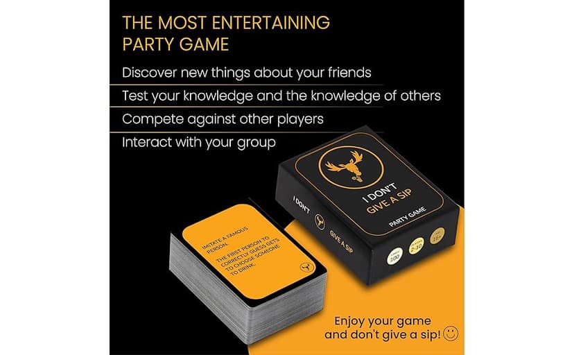 The Most Entertaining Drinking Game - Party Cards That Will Get You Drunk Or Do Things - Fun Adult Board Game Night - Bachelor Bachelorette Couple Laugh Tipsy Birthday Gift