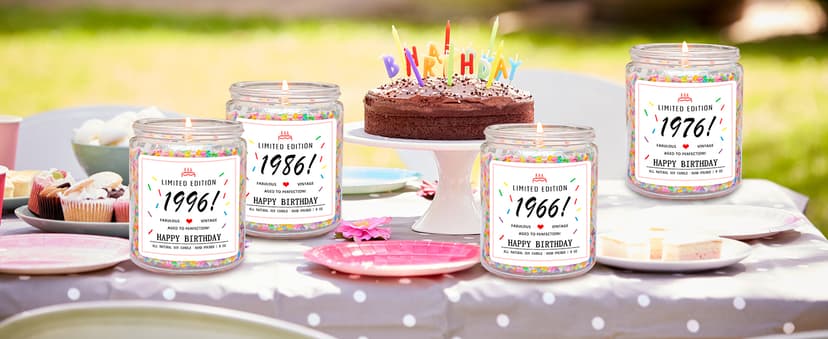 40th Birthday Decorations, 40 Year Old Birthday Gifts for Friend, Sister, Wife, Creamy Vanilla with Sprinkles Homsolver 40th Birthday Gifts for Women Ideas, 1986 Limited Edition Candle B0G1YLJYH8