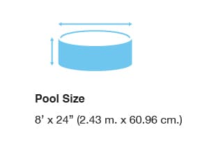Intex 28106EH Easy Set Inflatable Swimming Pool: 8ft x 24in – Puncture-Resistant Material – Quick Inflation – 513 Gallon Capacity – 18in Water Depth