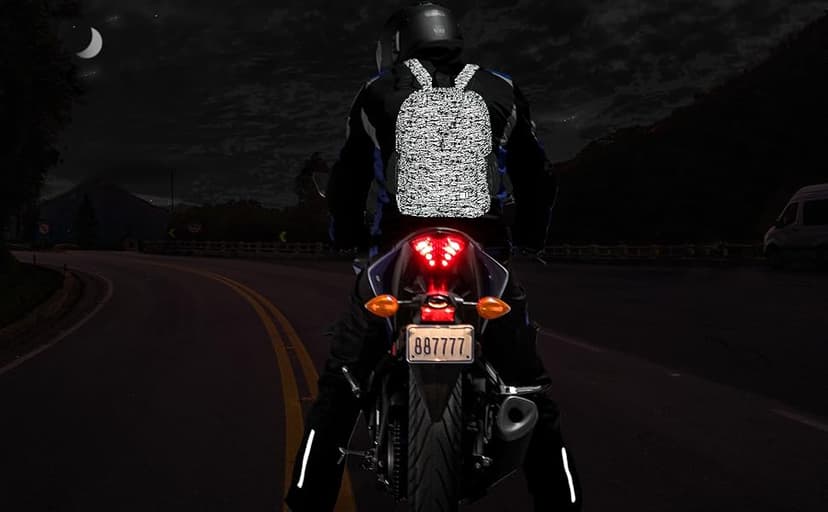 Reflective Backpack, High Visibility Backpack for Commuters Ride Motorcycle Bike, Water Resistant Bags Fit 15.6-Inch Laptop for Work and Travel