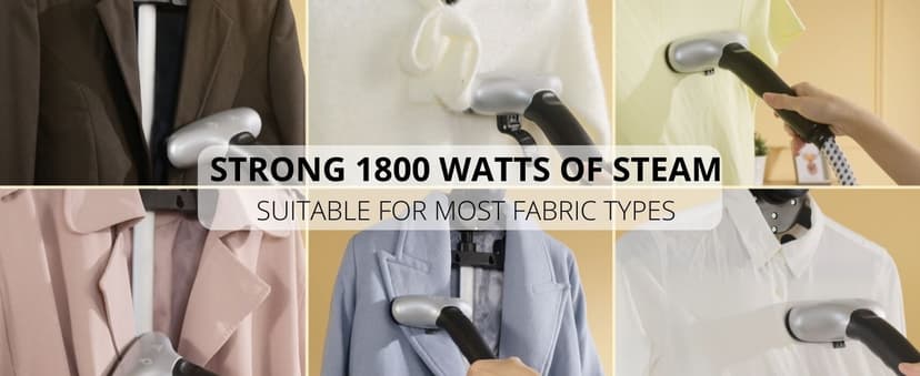 SALAV Heavy Duty Commercial Full-Size Garment Steamer with Foot Pedals and Extra Large 3L (101.5 oz) Water Tank, 1800 watts of Poweful Steam (Navy)