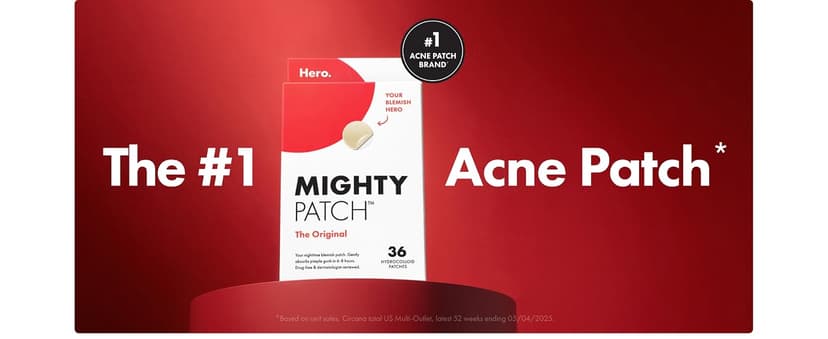 #1 Hydrocolloid Acne Patches, Shrinking Zits & Whiteheads in 1 Use, Spot Treatment, Pimple Stickers for Face Mighty Patch Hero Cosmetics Original Nighttime Acne Pimple Patches, 36 Ct B074PVTPBW