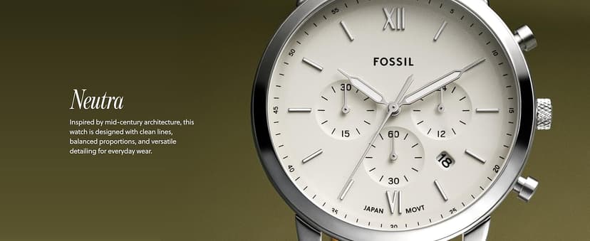 Fossil Men's Neutra Quartz Stainless Steel and Leather Chronograph Watch