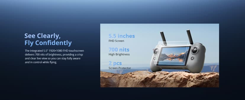 Potensic ATOM 2 Fly More Combo with RC PTD 1, Drone with Camera 4K, 8K Photo, 10KM Transmission, 96 Mins Flight, 3-Axis Gimbal, AI Track, Vertical Shooting, ND CPL Filter, RC Strap, Screen Protector