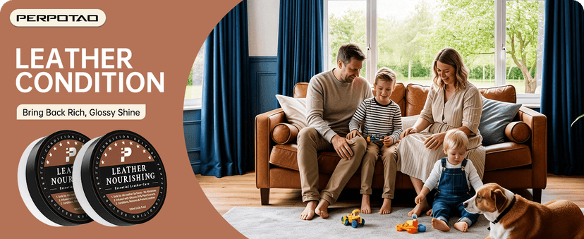 Leather Conditioner - 2 Pack, All-In-One Leather Care Treatment for Couch, Sofa & Furniture, Restores Softness & Shine, Safe for Shoes, Boots, Purses, Car Interior & Leather Seats, Family & Pet Safe