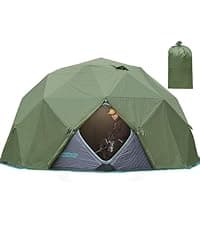 QualyQualy Insulated Pop-Up Tent with Floor - 8-10 Person Ice Fishing Shelter, 147sq.ft Windproof Ice Shack Hut with Stove Jack, Carrying Bag