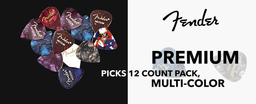 Fender Premium Picks Sampler - 12 Pack Includes Thin, Medium & Heavy Gauges (Austin Bazaar Exclusive) B07ZRYKNGS