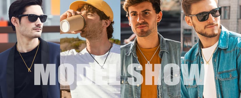 Initial A-Z Letter Necklace Gifts for Boys Men, Stainless Steel Letter Pendant Christmas Stocking Stuffers Birthday Jewelry Gifts Ideas for Teens Teenage Kids Him