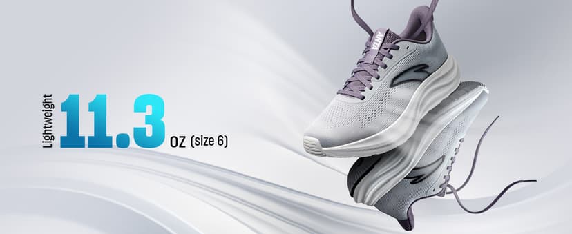 ANTA Men’s Running Shoes, Lightweight Cushioned Breathable Sneakers, Comfortable Trainers with Slip Resistant Outsole for Jogging, Walking and Daily Workout