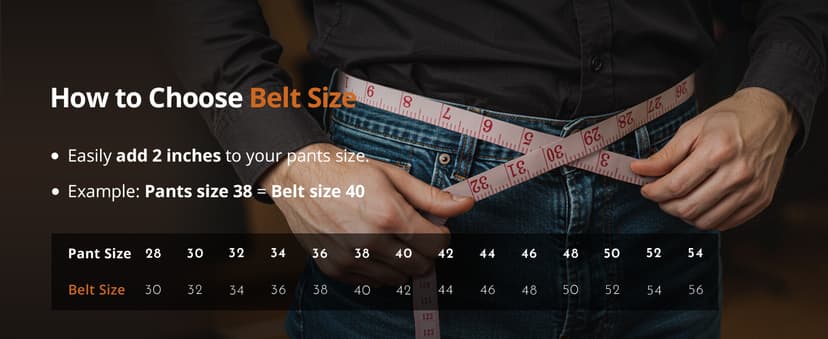 Buffway Men’s Full Grain Leather Belt – Solid One-Piece Leather, 1.5” Wide for Jeans & Business Casual, Gift Box Included