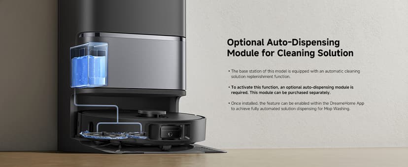 DREAME L40 Ultra Gen 2 Robot Vacuum and Mop with 25,000Pa Suction, Extendable Side Brush and Mop, All-in-One Self-Emptying & Cleaning Dock, Voice & App Control, Black