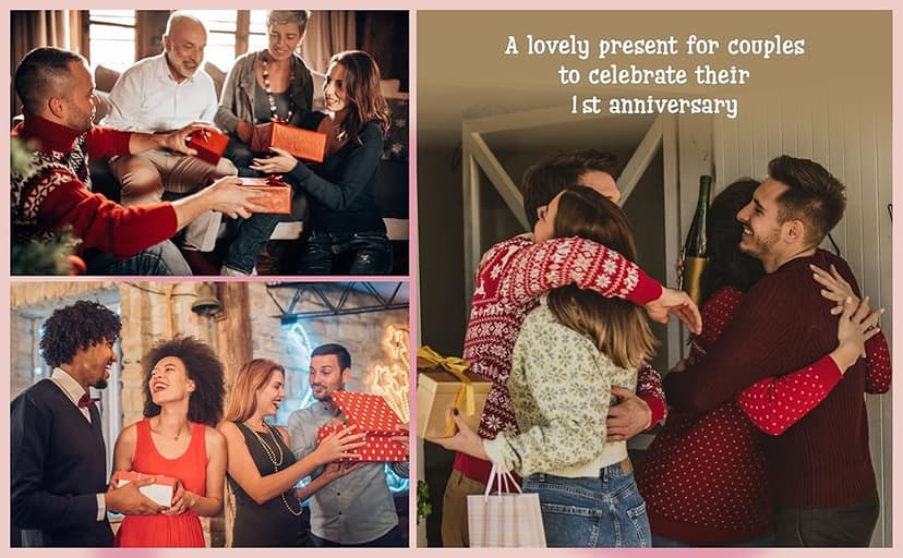 5 Year Anniversary Wood Gift for Him Her - 5th Anniversary Wedding Gifts for Wife Husband, Five Years of Marriage Date Ideas, Wooden Game Date Night Dice for Couples