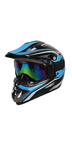 DOT Approved Youth Kids Motocross Helmet - Ultra-Lightweight Full Face Dirt Bike/ATV Helmet with Goggles, Gloves & Face Shield (4-Piece Set)