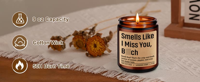 Long Distance Friendship, Moving Away, Going Away, Christmas, Birthday Gifts for Bestie, Friends, Sister, Her, Him, Couple LEADO Candle, Long Distance Gifts, I Miss You Gifts for Women, Best Friend B0FNVH7CTP