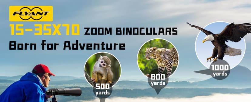 15-35x70 Binoculars for Adults High Powered, 35x HD Zoom for Stargazing & Bird Watching, Waterproof Binocular with Tripod Adapter, Ideal Essentials for Cruise Ship, Travel, Camping, Outdoor, Hunting