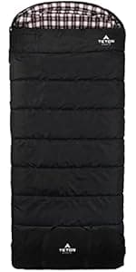 TETON Sports Deer Hunter Sleeping Bag, Warm and Comfortable Camping Sleeping Bag, Teton Tough Canvas Shell for Camping, Hunting, and Cold Weather