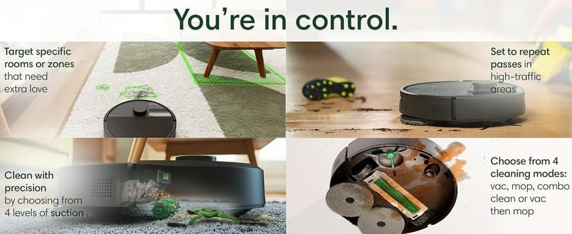 iRobot Roomba Plus 405 (G185) Combo Robot Vacuum & Mop with AutoWash Dock - Spinning Mop Pads, Self-Empties, Pad Washing & Drying, Self-Cleaning, Pad-Lift, LiDAR Navigation