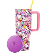 Bioworld Hello Kitty 40 Oz. Stainless Steel Tumbler With Leak-Proof Lid