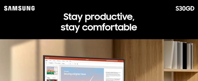 Samsung 27" (S30GD) Essential Monitor with IPS Panel and Tilt Only Stand, 100Hz Refresh Rate, Ergonomic Design, Advanced Eye Care, Game Mode, LS27D304GANXZA