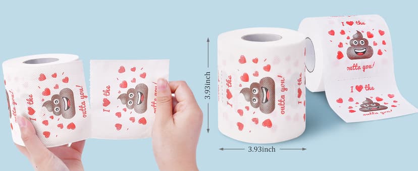 Valentines Day Gifts for Him/Her, Romantic Novelty Gifts Toilet Paper, Funny Gag Gifts for Adults Men Women Boyfriend Girlfriend, Valentines Day Decor for Party Supplies Christmas Stocking Stuffers