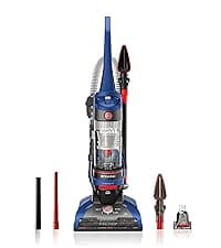 Hoover WindTunnel 2 Whole House Rewind Bagless Vacuum Cleaner, Corded Upright Vac, HEPA Media Filtration, Blocks Allergens and Absorbs Odors, Corded Vacuum Cleaners for Home Use