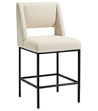 Zesthouse Swivel Farmhouse Bar Stools Set of 4, 26" Modern Counter Stools with Open Back & Natural Wood Legs, Upholstered Linen Fabric Counter Height Barstools, High Chairs for Island Kitchen, Green