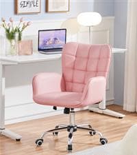 Yaheetech Gaming Chair, Video Game Chair with Massage Lumbar Support and Footrest Height Adjustable Ergonomic Computer Chair with Swivel Seat and Headrest, Pink/White