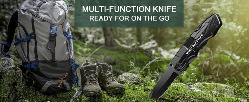 Gifts for Dad from Daughter Son,Multitool Pocket Knife "BEST DAD EVER",Christmas Birthday Fathers Day Dad Gifts,Unique Camping Hunting Cycling Gift Ideas for Dad