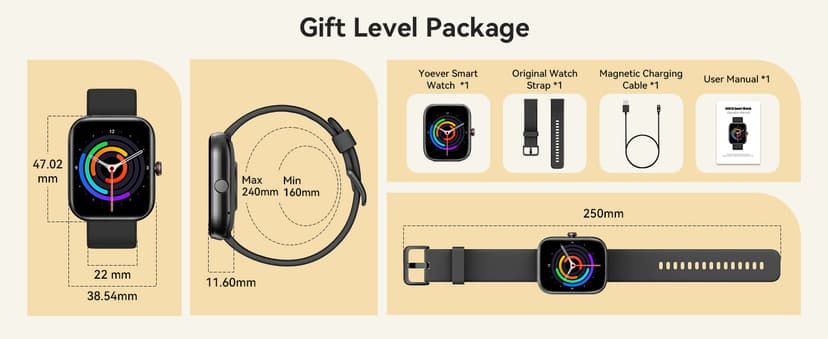 Smart Watch for Women Men, Smartwatch for iPhone & Android Bluetooth (Answer/Call) Built-in Alexa, 1.91" HD Fitness Tracker with 105+ Sport Modes, IP68 Waterproof, Sleep/Heart Rate/SpO2/Stress Monitor