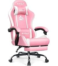 N-GEN GAMING Video Gaming Chair Office Computer Desk Use Ergonomic Reclining Backrest Adjustable Armrests Lumbar Support Footrest High Density Foam Breathable Fabric Heavy Duty Base (Purple)