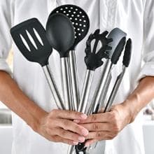 Kitchen Utensil Set-Silicone Cooking Utensils-33 Kitchen Gadgets & Spoons for Nonstick Cookware-Silicone and Stainless Steel Spatula Set-Best Kitchen Tools, Useful Pots and Pans Accessories B089FBYT3W