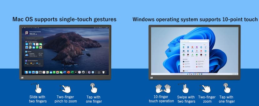 Viyivwine Portable Monitor Touchscreen 15.6" 2.8K Laptop Screen Extender 2880x1620,100Hz,100%sRGB,w/45° Adjustable Stand,mini HDMI USB-C Computer Display for Laptop PC Phone Mac