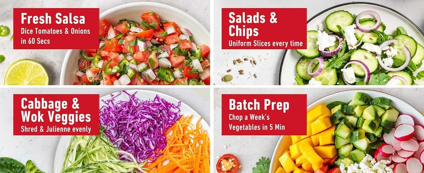 Mueller Pro-Series 10-in-1, 8 Blade Vegetable Chopper, Mandoline Slicer, Food Chopper with Container, Fruit Slicer, Kitchen Gadgets & Accessories, Home Essentials