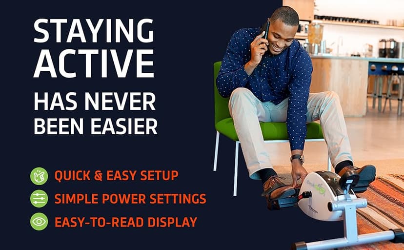 DeskCycle Under Desk Bike Pedal Exerciser - Stationary Bikes for Home & Office - Standard and Adjustable Height Versions