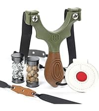 SimpleShot Scout XT Slingshot with Target, Clay Ammo and Bands for Professional Hunting and Powerful Target Shooting Sling Shot