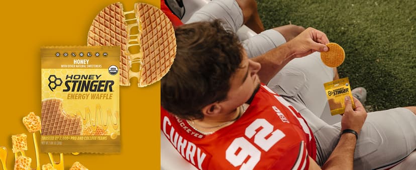 Honey Stinger Organic Honey Waffle, Energy Stroopwafel for Exercise, Endurance and Performance, Sports Nutrition for Home & Gym, Pre and Post Workout, 16.96 Ounces (Pack of 16) B004F1LNDI