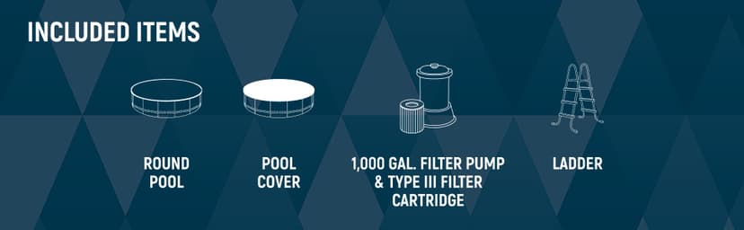 Bestway Steel Pro MAX 15' x 42" Above Ground Pool, Round Metal Frame Outdoor Swimming Pool Set with Filter Pump, Ladder, and Cover, Gray