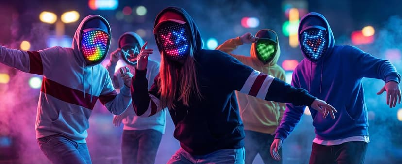 Gift for Halloween Digital Mask Birthday Christmas Rave Party,Cool Toy for Kids Adults,50 Changing Face Patterns,Rechargeable MEGOO Led Light up Mask with Gesture Sensing, Halloween Gifts for Teen Boys B09Y9DT9W7