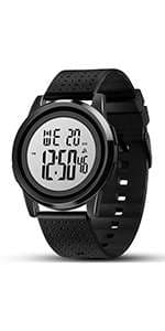 YUINK Mens Watch Ultra-Thin Digital Sports Watch Waterproof Stainless Steel Fashion Wrist Watch for Men Women