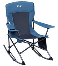 Portal Outdoor Rocking Chair Camping Folding Portable Rocker with Cup Holder Side Pocket Carry Bag, Support 350LBS (Midnight Blue)