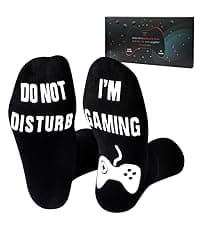 Nucinzua Do Not Disturb I'm Gaming Socks,Funny Sock Gifts for Men TeenBoys Husband Dad Women,Christmas Stocking Stuffers Gift
