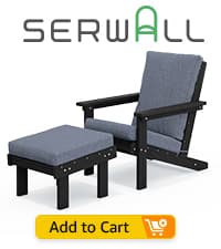 SERWALL Folding Adirondack Chair Set of 2 Outdoor Chairs Painted Adirondack Chair with Cup Holder Weather Resistant for Patio Deck Garden, Backyard Deck, Fire Pit- Brown