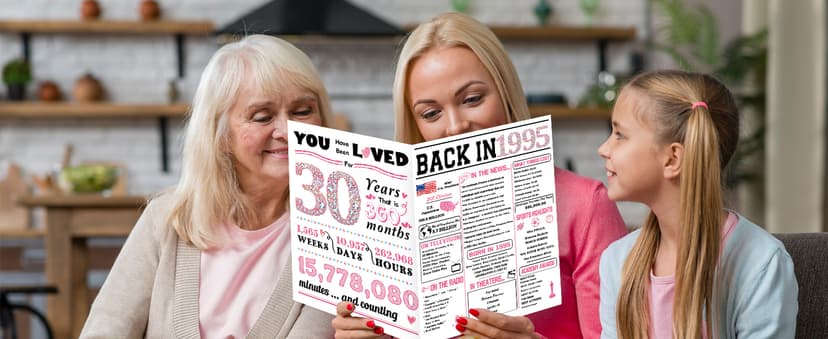 30th Birthday Card,30th Birthday Decorations for Her,Happy 30th Birthday Gifts for Women,Funny 30 Years Old Bday Gift for Sister Friends