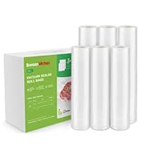 Bonsenkitchen Precut Vacuum Sealer Bags 200 Quart 8" x 12", BPA Free, Commercial Grade Textured Food Vacuum Sealer Bag, Thick Embossed Bags for Storage and Sous Vide Cooking VB3208