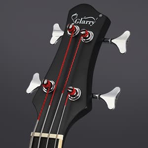 GLARRY Full Size Acoustic Electric Bass Guitar Beginner Kit w/ 15W Amp, Cutaway 4 Strings Electric Acoustic Bass Guitar w/Inbuilt Tuner, Bag, Strap, Picks, Strings, Bass Guitarra,Matte Black