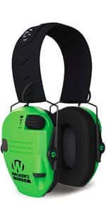 WALKER'S Ultimate Power Muff Quads - Hearing Protection Noise Reduction 26dB NRR Hunting Gun Range Shooting Electronic Earmuffs with AFT, 2 AAA Batteries Included