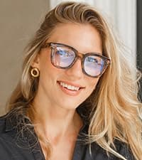 Madison Avenue Blue Light Blocking Glasses Anti Eyestrain UV Glare Blue Light Glasses for Women TV Phone Computer Gaming Eyeglasses Liberty (Crystal Brown)